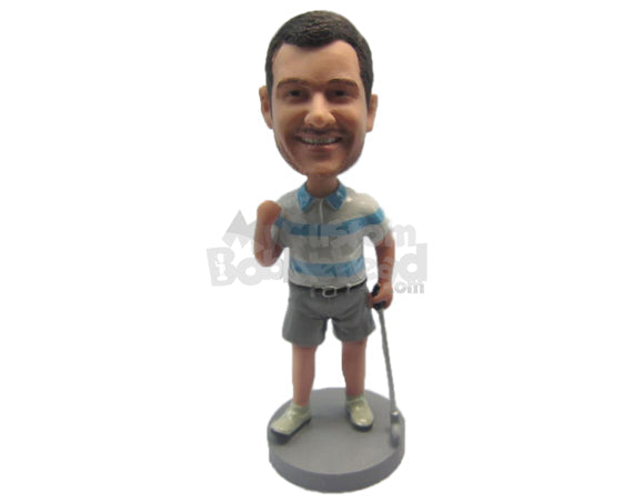 Custom Bobblehead Attractive Male Golfer Delighted After Hitting A Perfect Shot - Sports & Hobbies Golfing Personalized Bobblehead & Cake Topper Custom Bobblehead Attractive Male Golfer Delighted After Hitting A Perfect Shot - Sports & Hobbies Golfing Personalized Bobblehead & Cake Topper